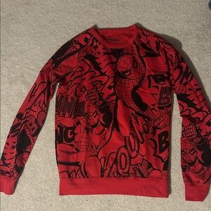 Red Graphic Marvel Sweater